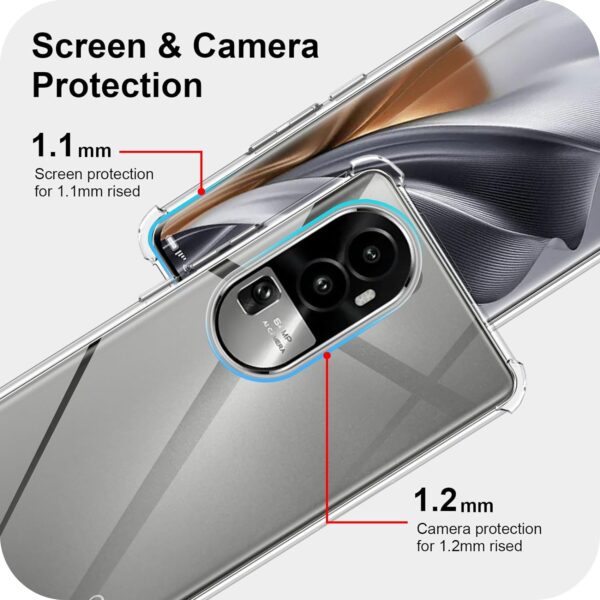 Luxury Premium KEYSION Shockproof Clear Case for OPPO Reno10 Pro - Image 13