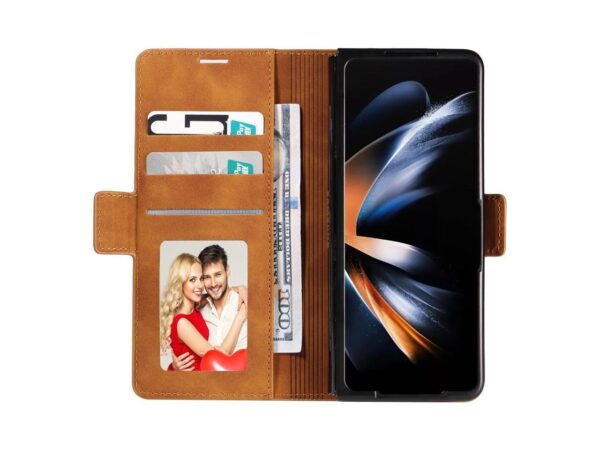 Luxury Premium PU Leather Card Slot Phone Case for Samsung Z Fold 5 - Image 16