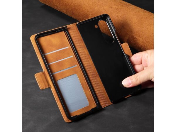 Luxury Premium PU Leather Card Slot Phone Case for Samsung Z Fold 5 - Image 17