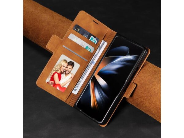 Luxury Premium PU Leather Card Slot Phone Case for Samsung Z Fold 5 - Image 18