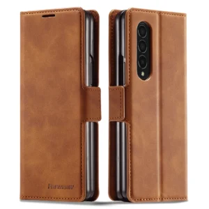 Luxury Premium PU Leather Card Slot Phone Case for Samsung Z Fold 3 5G/Fold 4 5G