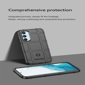 Luxury Premium Rugged Shield Hybrid TPU Thick Solid Rough Armor Silicone Texture Case Cover For Samsung Galaxy A15/A25/A35/A54/A55 - Samsung A55