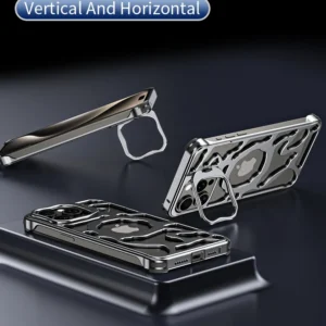 Luxury Ultra thinTitanium Metal Magnetic Magsafe Wireless Charging Metal Case Cover For iPhone Series