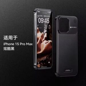 Luxury Premium Luxury Leather Magnetic Aluminum Fragrance Case Cover For iPhone 15 Pro/15 Pro Max