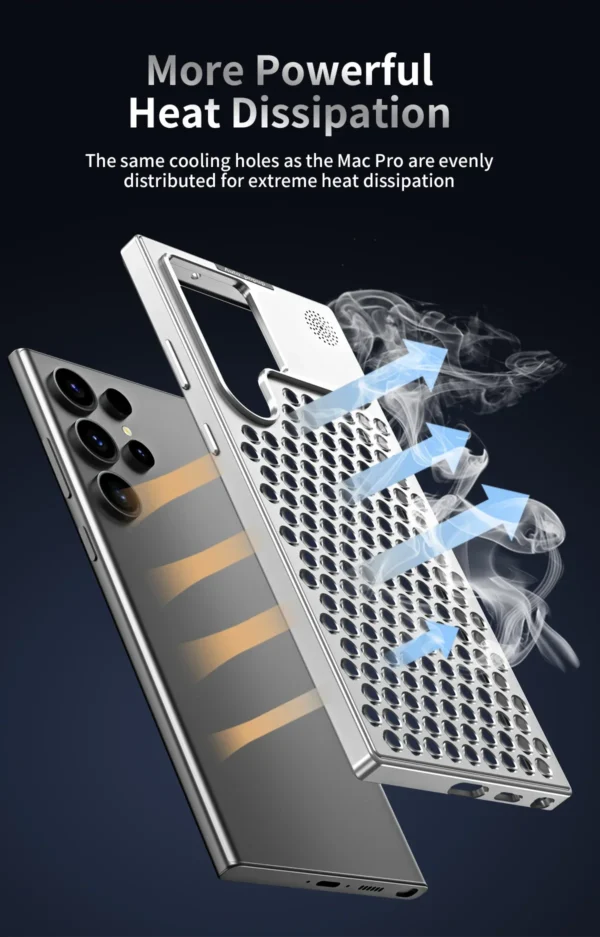 Luxury Ultra thin Aluminum Alloy Heat Dissipation Aromatherapy Anti-Scratch Slim Case Cover For Samsung Galaxy S22 Ultra/S23 Ultra - Image 13