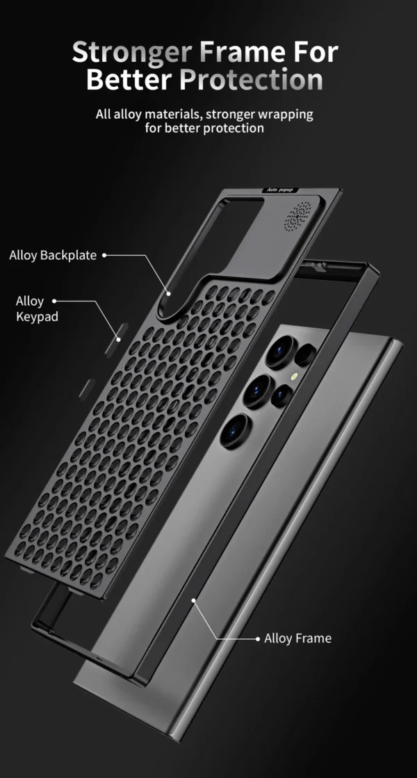 Luxury Ultra thin Aluminum Alloy Heat Dissipation Aromatherapy Anti-Scratch Slim Case Cover For Samsung Galaxy S22 Ultra/S23 Ultra - Image 18