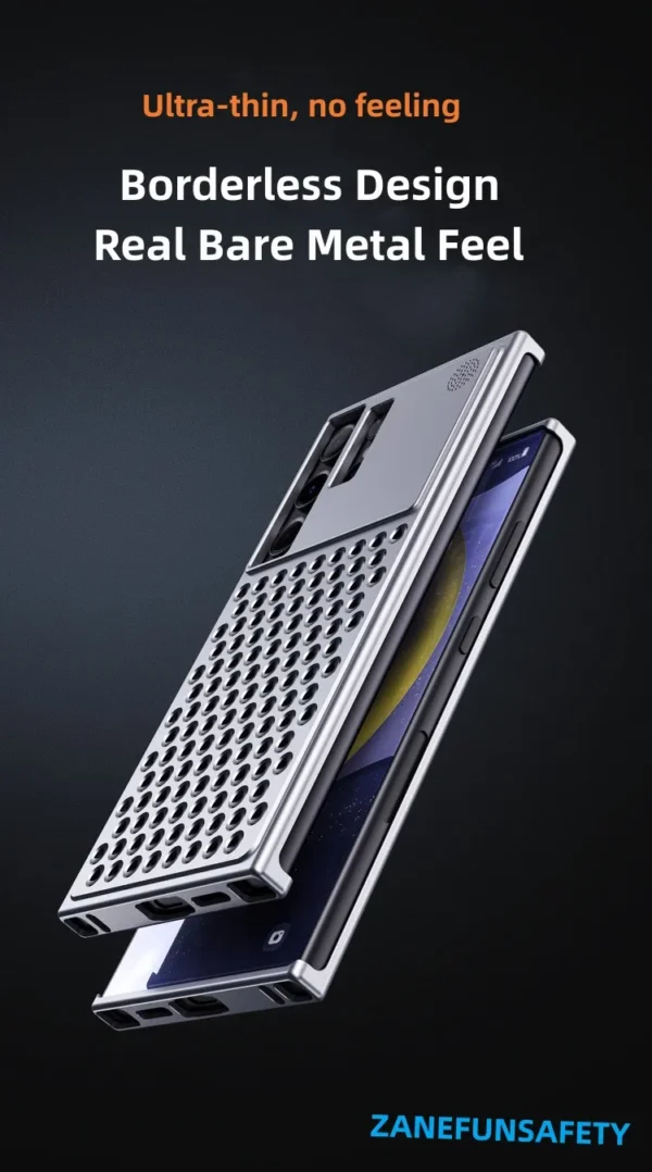 Luxury Ultra thin Aluminum Alloy Heat Dissipation Aromatherapy Anti-Scratch Slim Case Cover For Samsung Galaxy S24 Ultra - Image 6