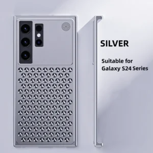 Luxury Ultra thin Aluminum Alloy Heat Dissipation Aromatherapy Anti-Scratch Slim Case Cover For Samsung Galaxy S24 Ultra - Silver