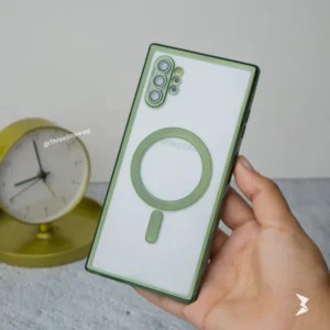 Luxury Premium Soft Silicone Magsafe Transparent Case Cover For Samsung Galaxy Note 10 Plus - Green