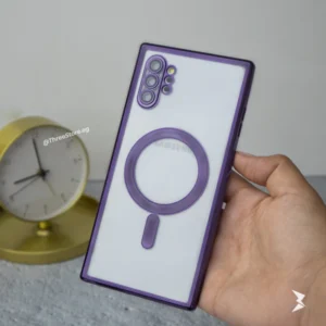 Luxury Premium Soft Silicone Magsafe Transparent Case Cover For Samsung Galaxy Note 10 Plus - Purple