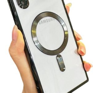 Luxury Premium Soft Silicone Magsafe Transparent Case Cover For Samsung Galaxy Note 10 Plus - Black