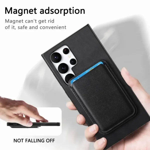 Luxury Premium PU Leather Magnetic card Slot Case Cover For Samsung Galaxy S24 Ultra - Image 18