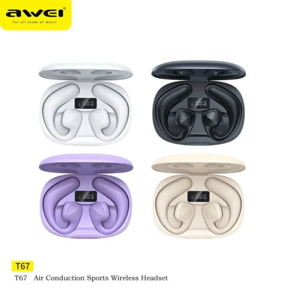 Awei T67 Air Conduction Wireless Bluetooth Headset Sport Waterproof Wireless Headphones - Image 8