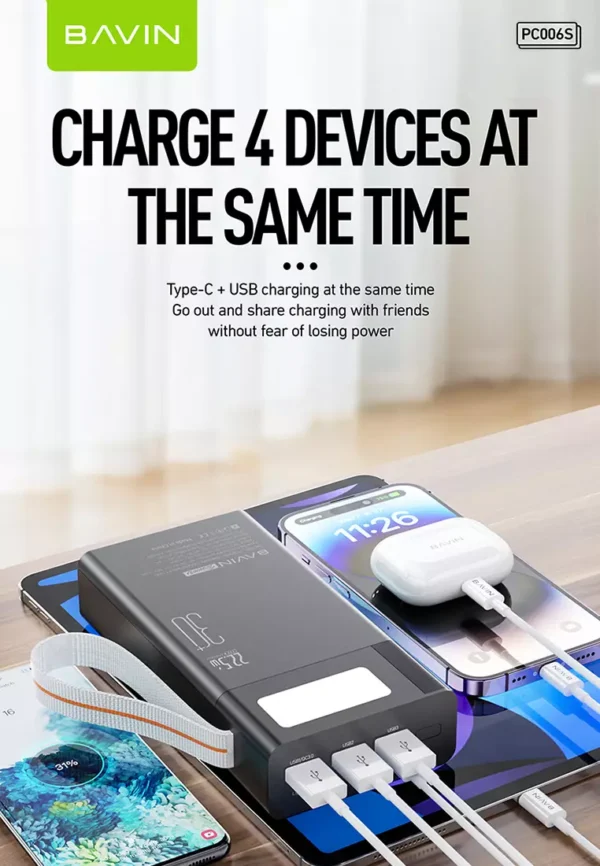 BAVIN PC006S 30000mAh 22.5W Super Fast Charging Powerbank - Image 17