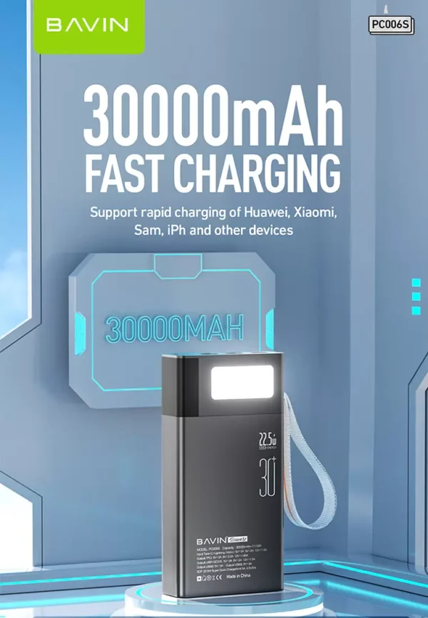 BAVIN PC006S 30000mAh 22.5W Super Fast Charging Powerbank - Image 16