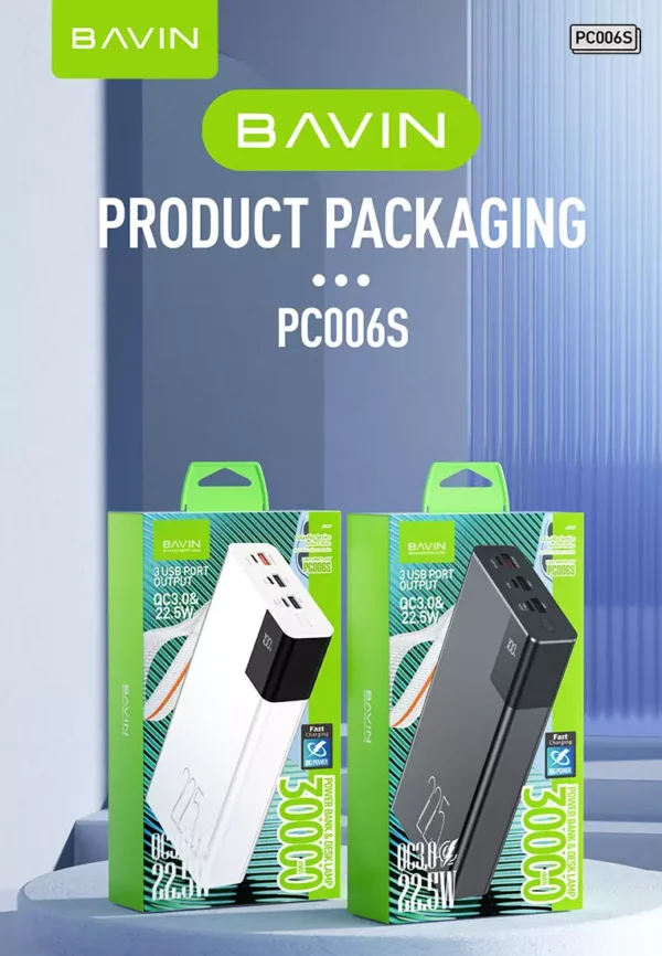 BAVIN PC006S 30000mAh 22.5W Super Fast Charging Powerbank - Image 15