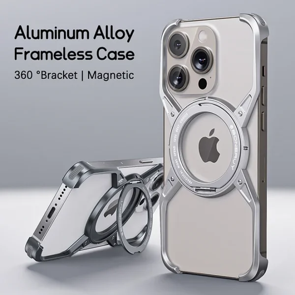 Luxury Premium Magnetic Metal Aluminium Alloy Frameless Phone Case For iPhone Series - Image 7