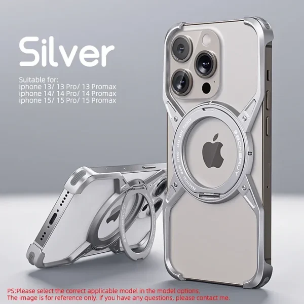 Luxury Premium Magnetic Metal Aluminium Alloy Frameless Phone Case For iPhone Series - Image 8