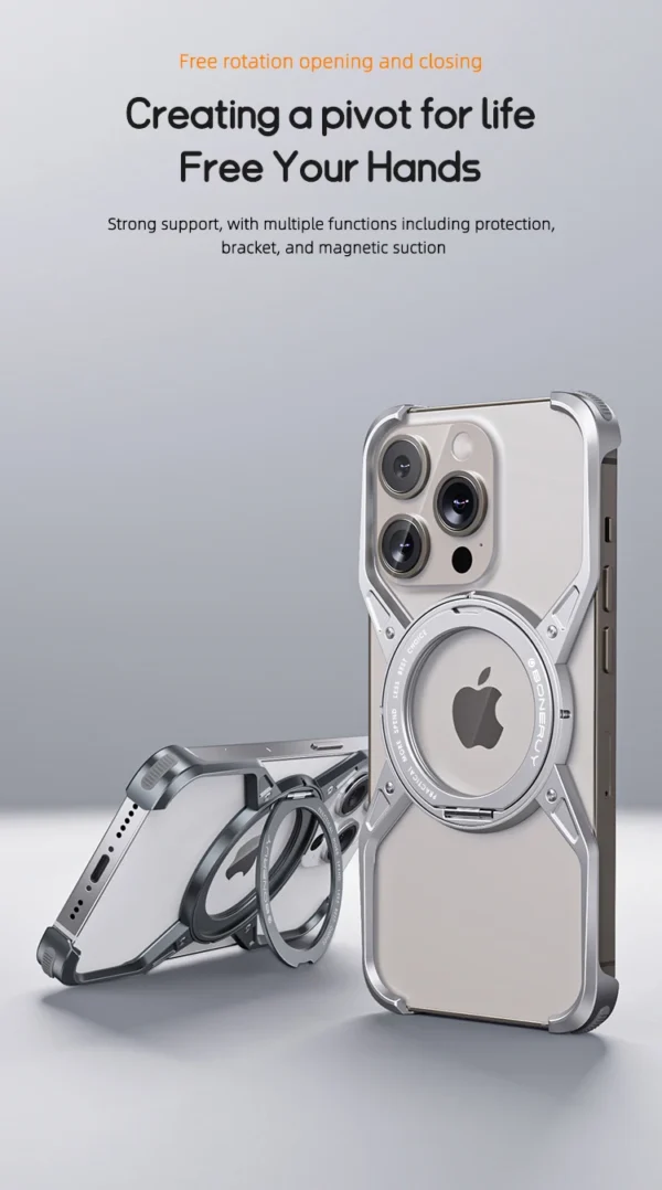 Luxury Premium Magnetic Metal Aluminium Alloy Frameless Phone Case For iPhone Series - Image 17