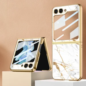 Luxury Premium Marble Patterned Case Cover For Samsung Galaxy Z Flip 5 5G