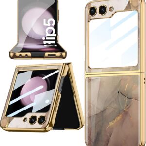 Luxury Premium Marble Patterned Case Cover For Samsung Galaxy Z Flip 5 5G