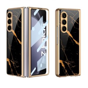 Luxury Premium Electroplated Marble Case Cover For Samsung Galaxy Z Fold 5 5G