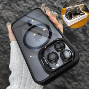 Luxury Shockproof Transparent Magsafe Magnetic Transparent Case Cover For iPhone 14 Pro Max/15 Pro Max/16 Pro Max