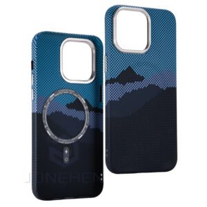 Luxury Premium Patterned Cloud Hard PC Metal Lens Slim Magsafe Magnetic Matte Karbon Case For iPhone Series