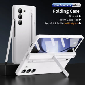 Luxury Premium Invisible Stand Hinge Stand Case Cover With S Pen For Samsung Galaxy Z Fold 5