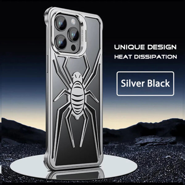 Luxury Premium Heat Spider Frameless Aluminum Alloy Metal Bumper Case Cover For iPhone Series - Image 2