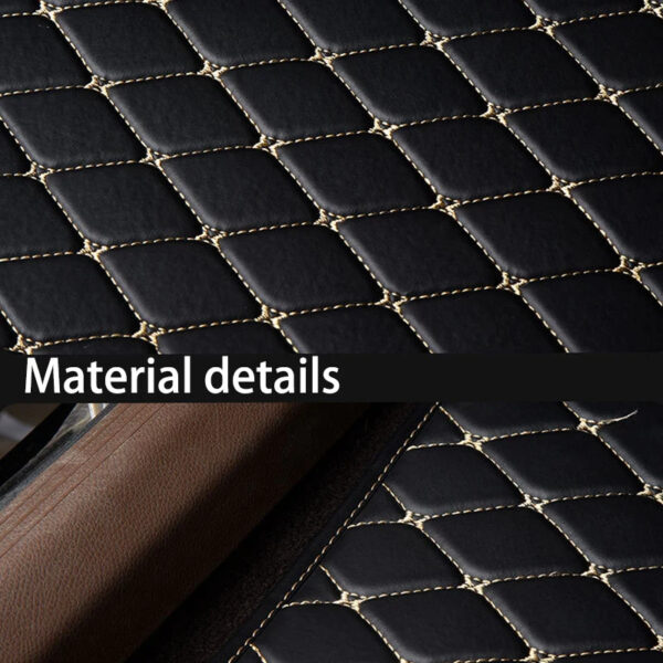 Luxury Premium Universal PU Leather Waterproof Floor Mat Set Auto Foot Pad Protector Carpet Front and Rear Mats - Image 8