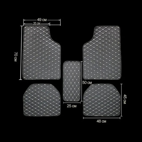 Luxury Premium Universal PU Leather Waterproof Floor Mat Set Auto Foot Pad Protector Carpet Front and Rear Mats - Image 26