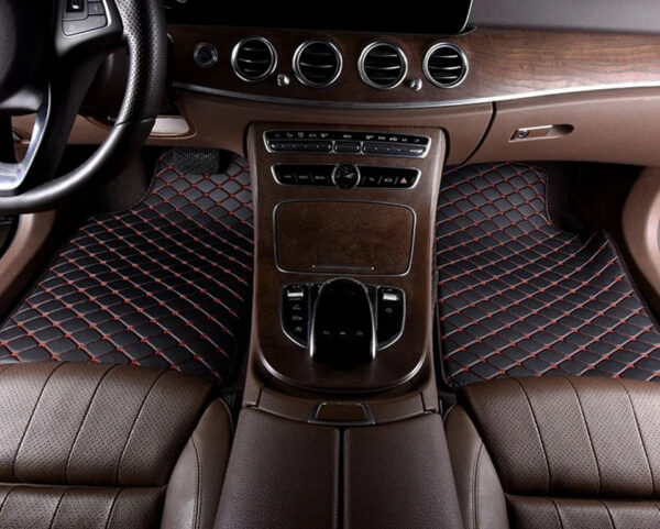 Luxury Premium Universal PU Leather Waterproof Floor Mat Set Auto Foot Pad Protector Carpet Front and Rear Mats - Image 22