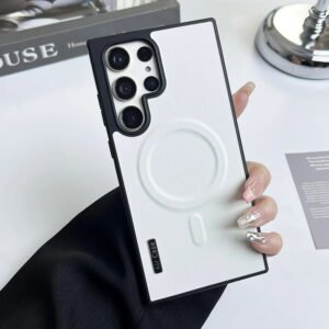 Luxury Premium Business Leather  Magsafe Wireless Charging Case Cover For Samsung Galaxy S24 Ultra