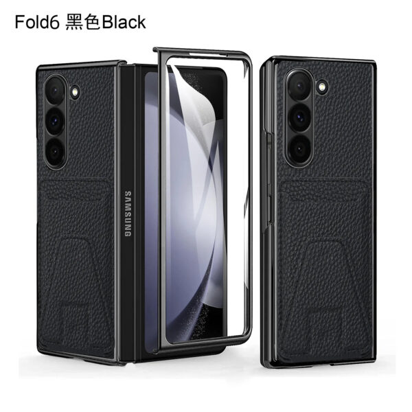 Luxury Premium Lychee Pattern Card Slot Leather Case Cover For Samsung Galaxy Z Fold 5/Z Fold 6 - Image 19