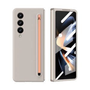Luxury Premium Silicone Slim Pen Slot Ultra Thin PC Protective Case Cover For Samsung Galaxy Z Fold 3 5G/ Fold 4 5G