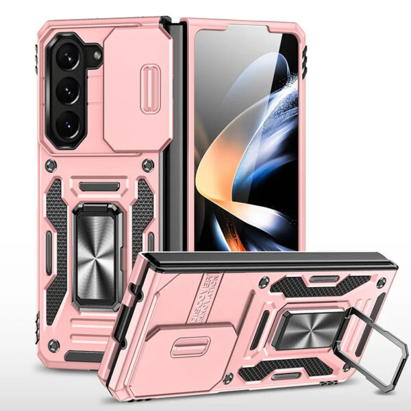 Luxury Premium Armor Hybrid with Ring Holder Kickstand  Rugged  Shockproof Case Cover For Samsung Z Fold 5/Z Fold 6 - Image 11