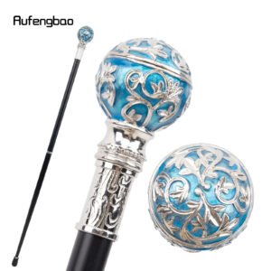 Golden Vintage Party Fashionable Walking Cane Halloween Crosier Ball - Golden Blue