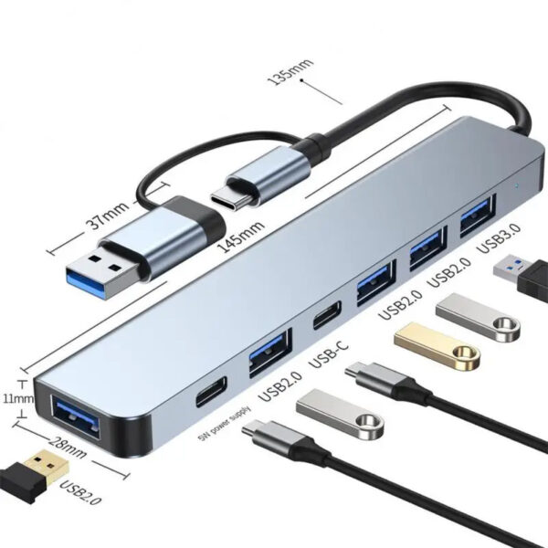 Luxury Premium 7-in-1 USB Hub HDMI 3.0 Multiport Adapter - Image 13
