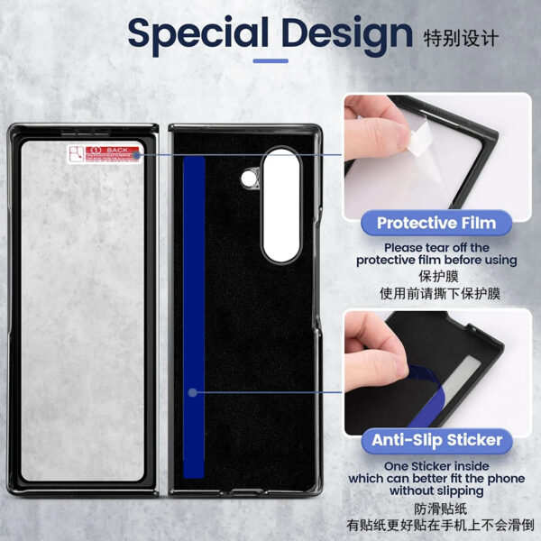 Luxury Premium Lychee Pattern Card Slot Leather Case Cover For Samsung Galaxy Z Fold 5/Z Fold 6 - Image 2