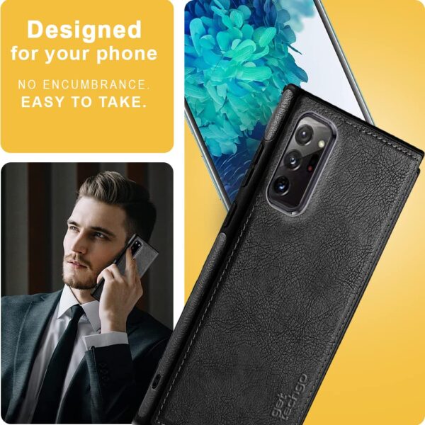 Luxury Premium PU Line Leather Stitching Case Cover For Samsung Galaxy Note 20 Ultra - Image 7