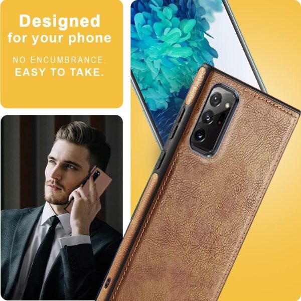 Luxury Premium PU Line Leather Stitching Case Cover For Samsung Galaxy Note 20 Ultra - Image 4