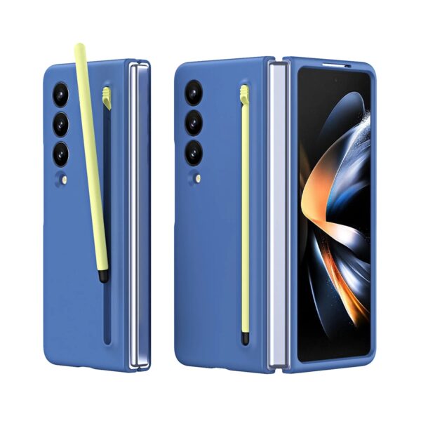 Luxury Premium Silicone Slim Pen Slot Ultra Thin PC Protective Case Cover For Samsung Galaxy Z Fold 3 5G/ Fold 4 5G - Image 7