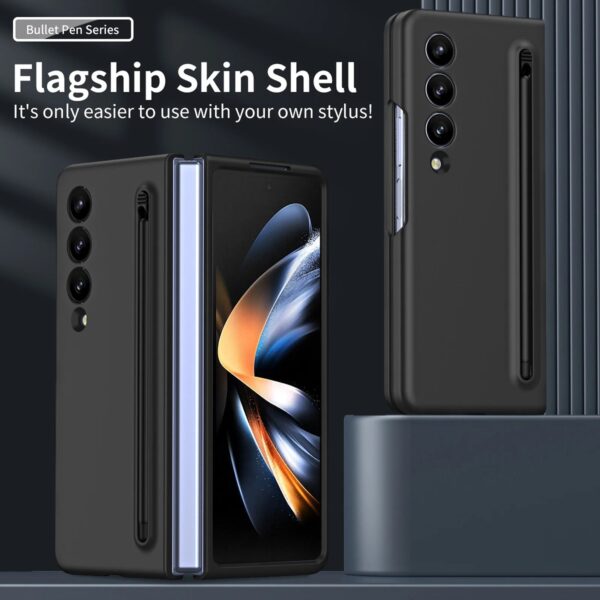 Luxury Premium Silicone Slim Pen Slot Ultra Thin PC Protective Case Cover For Samsung Galaxy Z Fold 3 5G/ Fold 4 5G