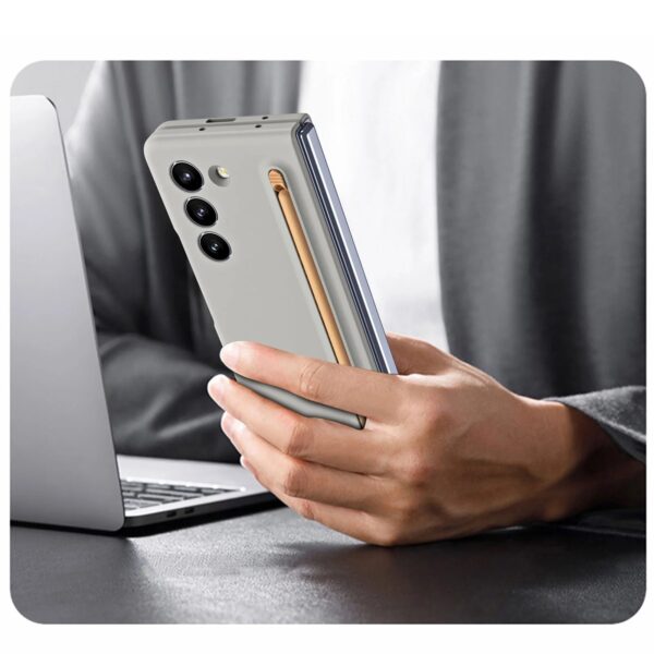 Luxury Premium Silicone Slim Pen Slot Ultra Thin PC Protective Case Cover For Samsung Galaxy Z Fold 5 5G/ Fold 6 5G - Image 15