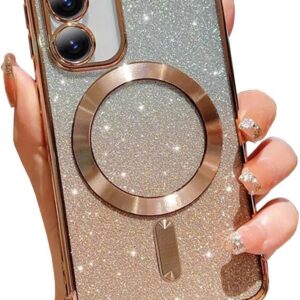 Luxury Premium Eletroplated Glitter Case Cover and 3D Glass Protector for Samsung Galaxy A16/A24/A34/A55