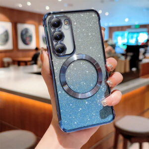 Luxury Premium Eletroplated Glitter Case Cover and 3D Glass Protector for Samsung Galaxy A16/A24/A34/A55