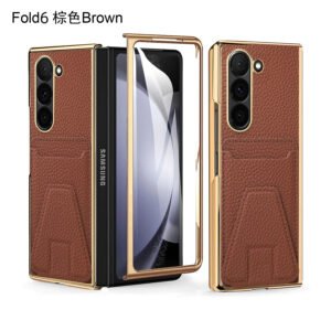 Luxury Premium Lychee Pattern Card Slot Leather Case Cover For Samsung Galaxy Z Fold 5/Z Fold 6