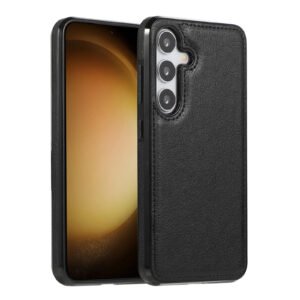 Luxury Premium PU Line Leather Stitching Case Cover For Samsung Galaxy A35/A55 - Black