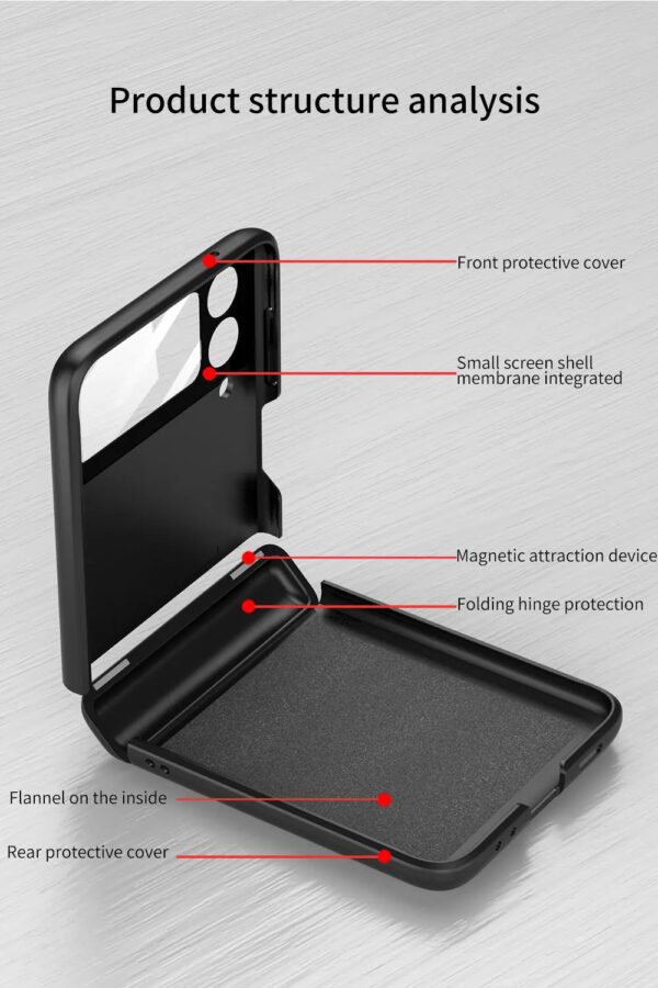 GKK Magnetic Hinge Tempered Glass Case Cover For Samsung Galaxy Z Flip 3/Z Flip 4 - Image 7